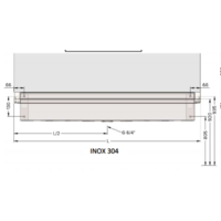 SS 304 Waschtrog mit 4 Wasserhähnen | 240 x 19,7 x 47,4 cm