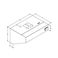 Wandhaube 120(B)x70(T)x52(H) cm