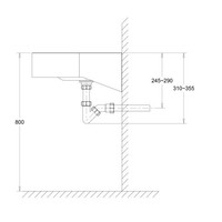 Wandwaschbecken | D - Form