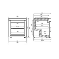 Gefrierschrank | Tischmodell | Glastür | 73L