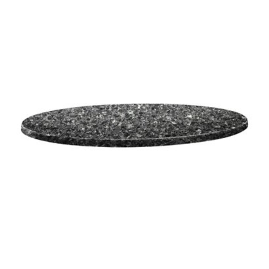 Tabletop Runde | Schwarzer Granit | 3 Formate