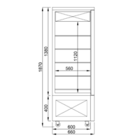 Kühlvitrine für Gebäck | schwarz | Edelstahl | LED-Beleuchtung