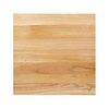 Bolero Vorgebohrte quadratische Kautschukholz-Tischplatte natur | natural 700 x 700 mm | 9,29kg