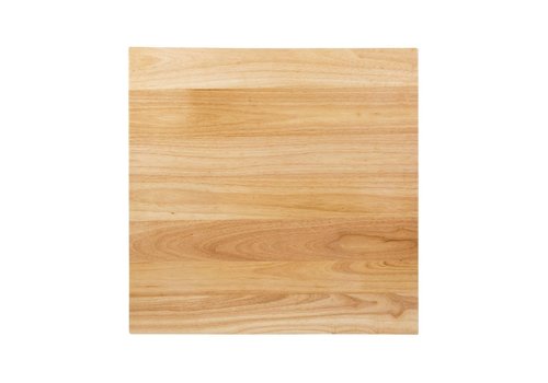  Bolero Vorgebohrte quadratische Kautschukholz-Tischplatte natur | natural 700 x 700 mm | 9,29kg 