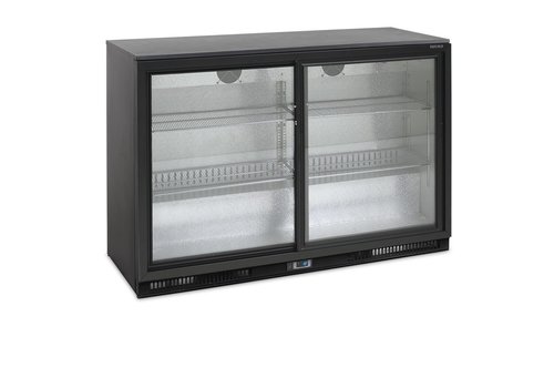  NeumannKoch Barkühlschrank | Schwarz | 2 Glasschiebetüren | 328L 