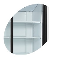 Kühlschrank anzeigen | 2 Glasschiebetüren | Schwarz | 120 x 74 x 199 cm