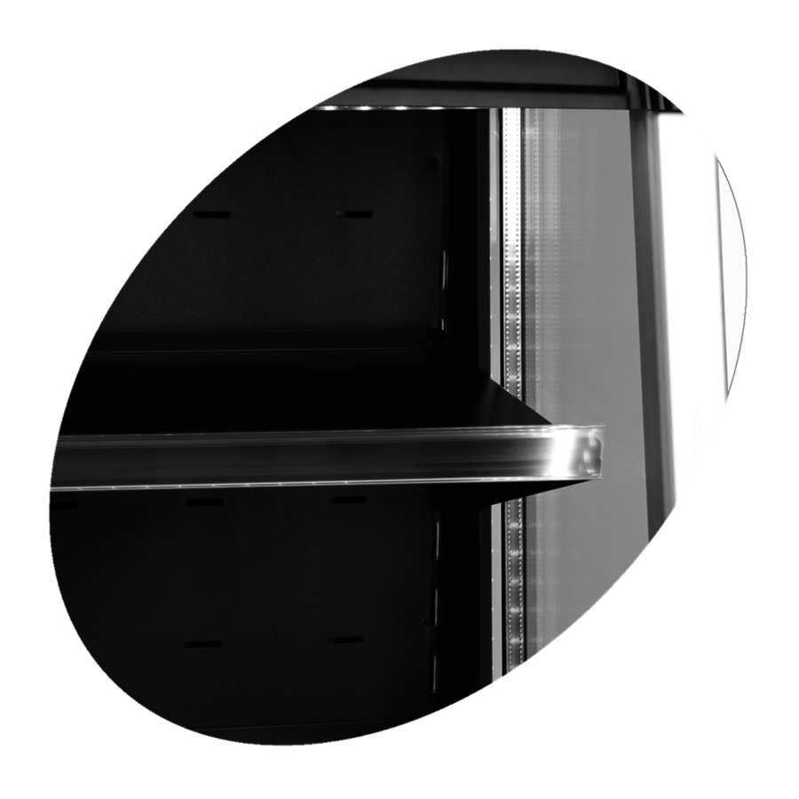 Frontkühler offen | Schwarz | 2 bis 8 °C | 64 x 64 x 154 cm