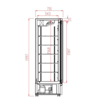 Gefrierschrank Glastür | 600 Liter | 750x710x (H) 1997mm