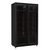 Kühlschrank | Schwarz | 2 Glastüren | AVL-785R BL | 197x 59x112 cm