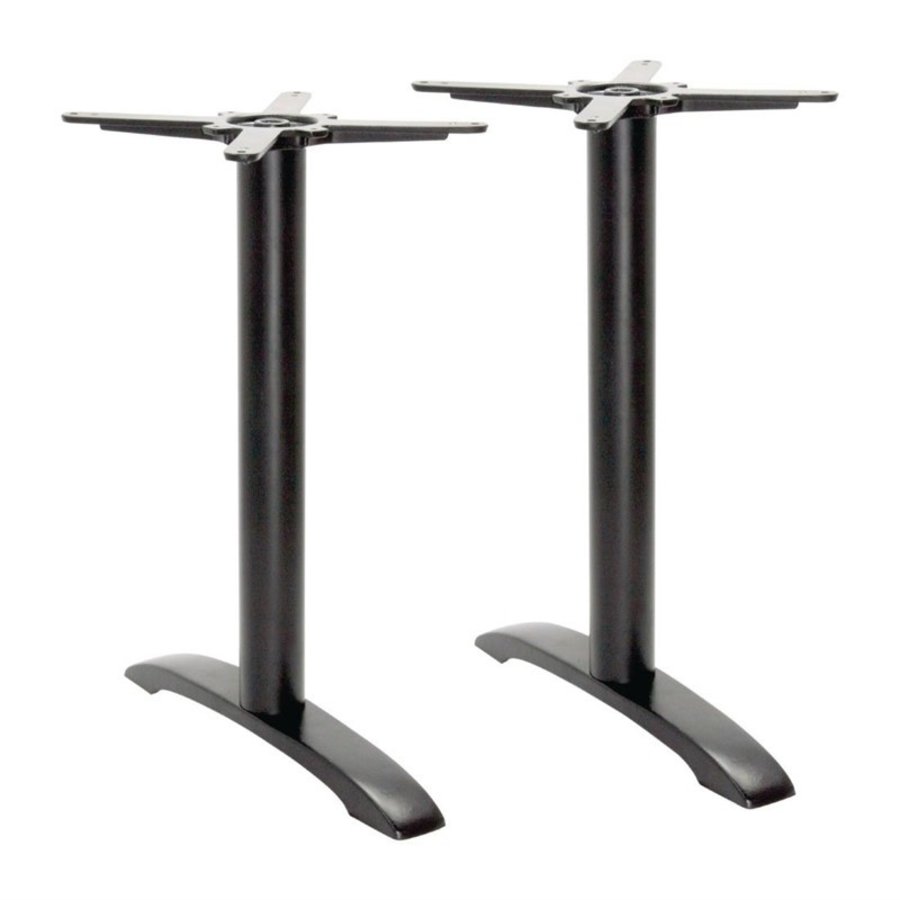 Doppeltes Tischbein aus Gusseisen | Schwarz | Höhe 70 cm