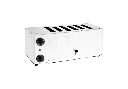  Rowlett Regent-Toaster | 6 Steckplätze | weiß | 25,5 (H) x 44 (B) x 21 (T) cm 