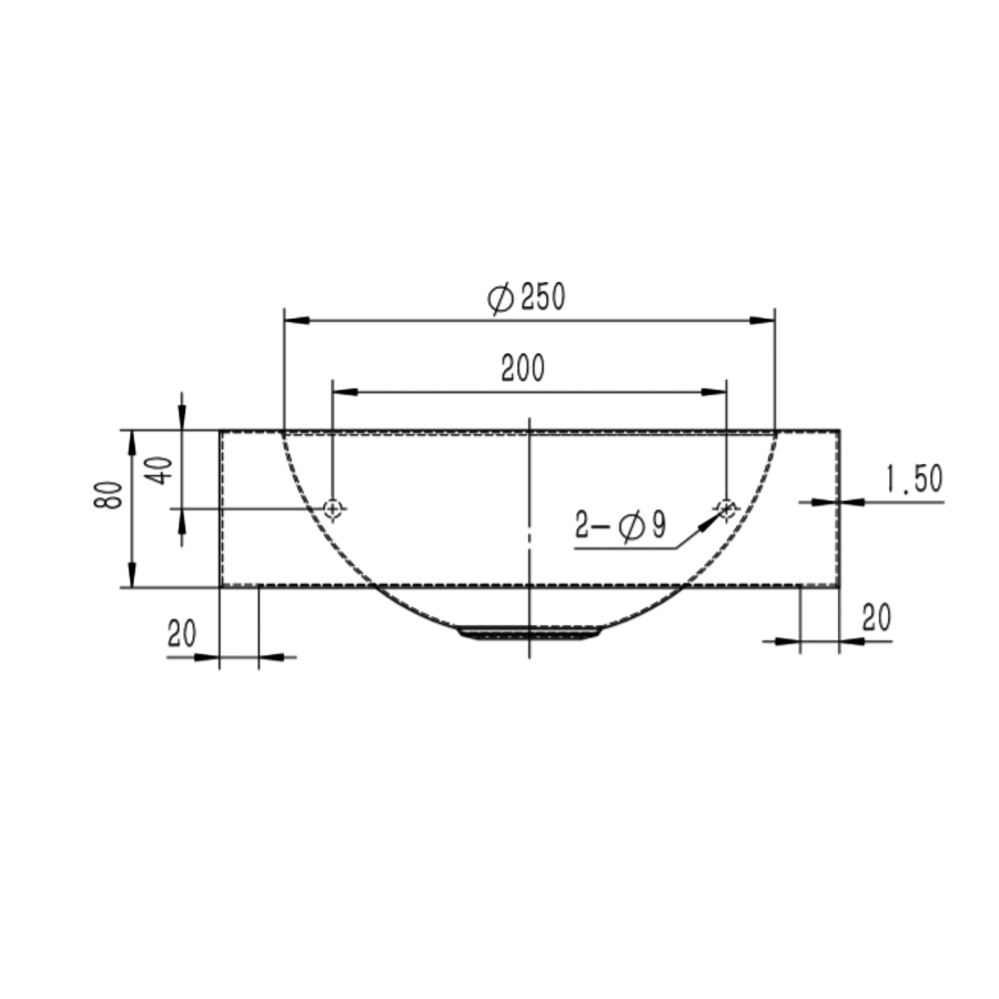 Mini Wandwaschbecken | Edelstahl | Dicke 1,5 mm