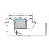 Bodenablauf Edelstahl ABS Horizontal/Vertikal Anschluss |10(B)x10(T)x8(H)cm