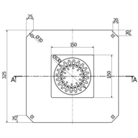 Bodenablauf Edelstahl Vertikal Anschluss | 15(B)x15(T)x17(H) cm