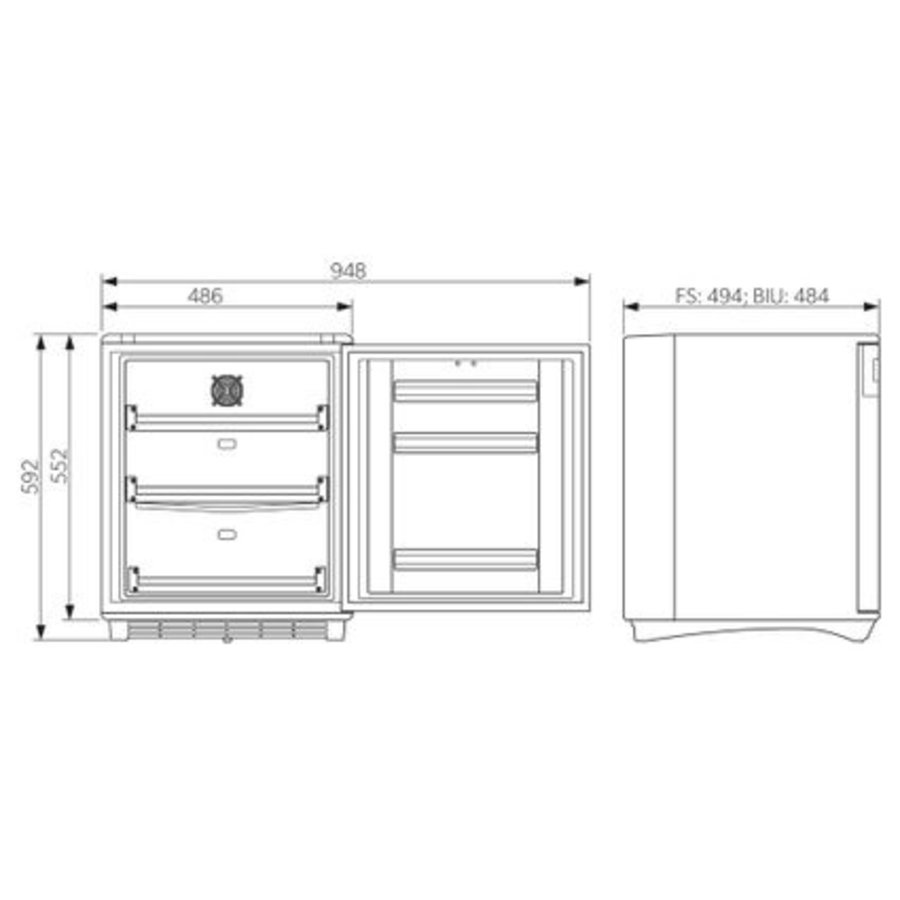 Medikamentenkühlschrank | HC 502 | 49x49x59 cm | 49 L