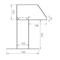 Dachdurchführung | Aluminium | 13x13cm | 1 Auslass