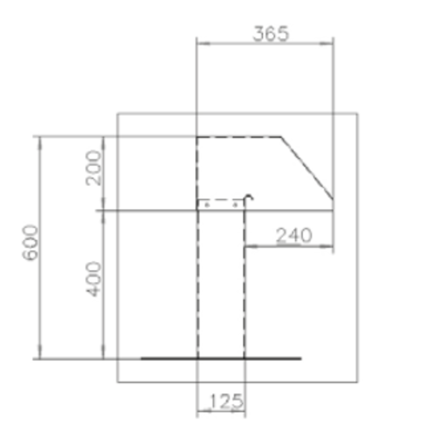 Dachdurchführung | Aluminium | 13x13 cm | 1 Auslass