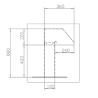 Dachdurchführung | Aluminium | 25x13 cm | 1 Auslass
