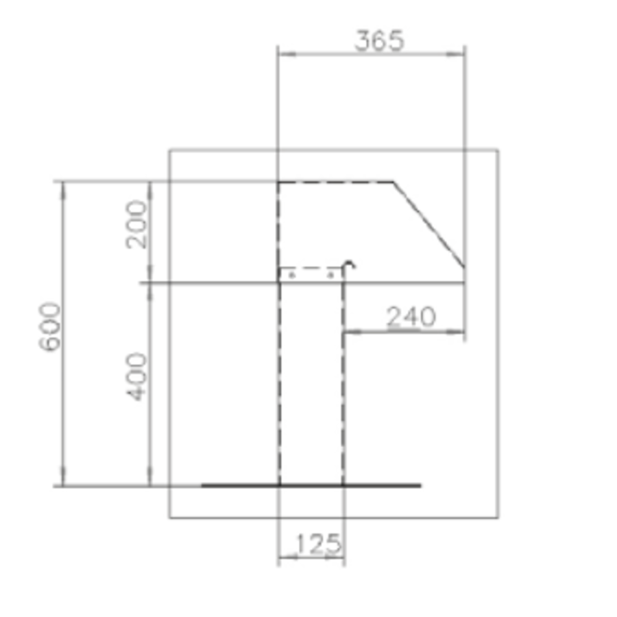 Dachdurchführung | Aluminium | 25x13 cm | 1 Auslass