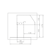 Dachdurchführung | Edelstahl | 8x8 cm | 1 Auslass