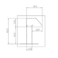 Dachdurchführung | Edelstahl | 13x25 cm | 1 Auslass