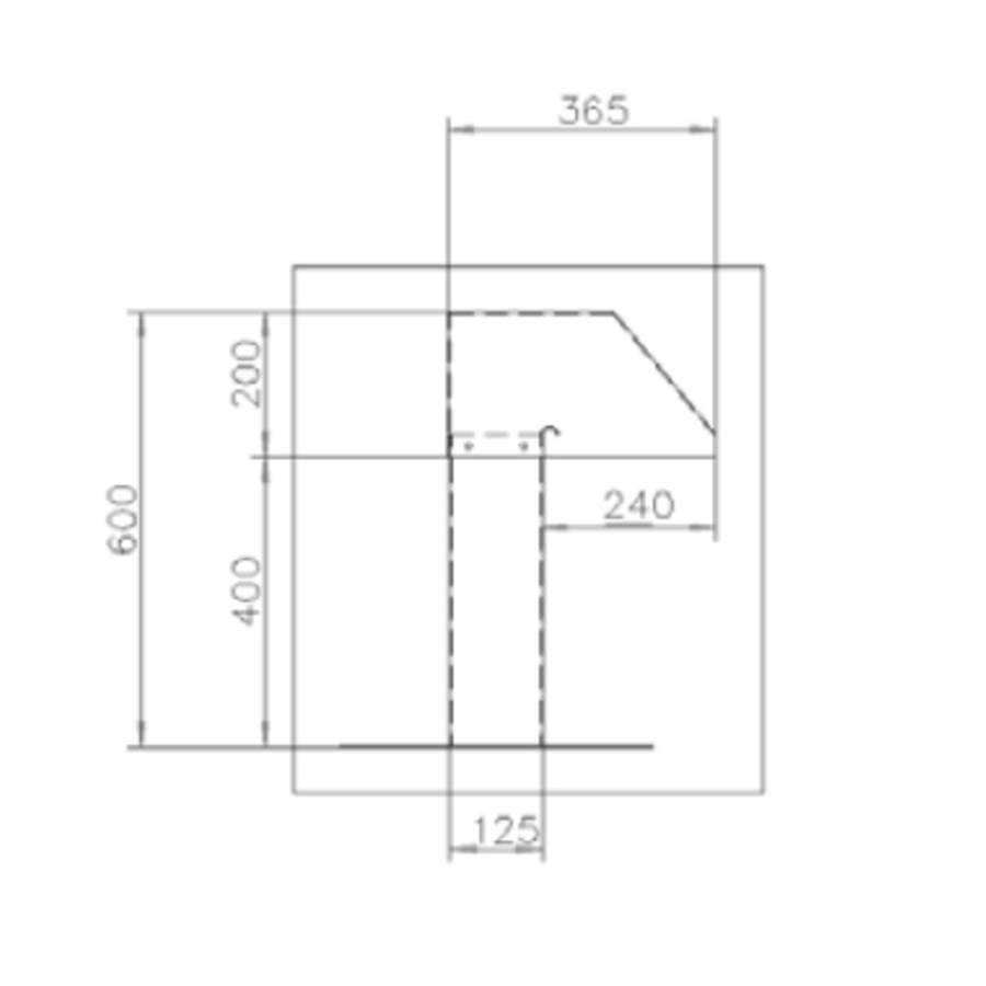 Dachdurchführung | Edelstahl | 13x25 cm | 1 Auslass