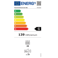 Flaschenkühlschrank mit Glas | 88 Liter | 43x48x82 cm