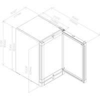 Flaschenkühlschrank aus Stahl mit 106 L