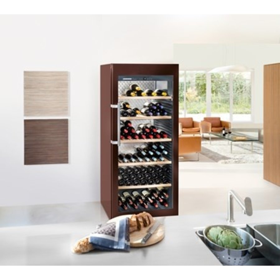 GrandCru Wein Kühlschrank| WKt 5551-22 GrandCru | Weinklimaschrank für 253 Flaschen | 220 - 240 V | 192 x 70 x 74,2 cm