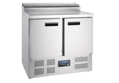  Polar Serie G Pizzakühltisch Saladette 2-türig 254L 