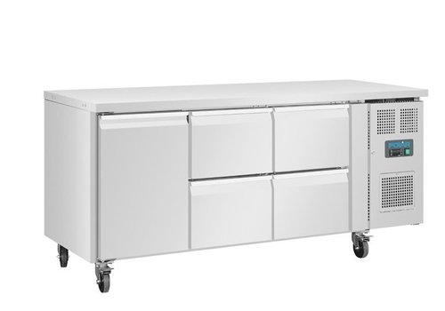  Polar Polar Kühlschrank mit einer Tür und 4 Schubladen 358 Ltr - 86(H) x 179,5(B) x 70(T)cm 