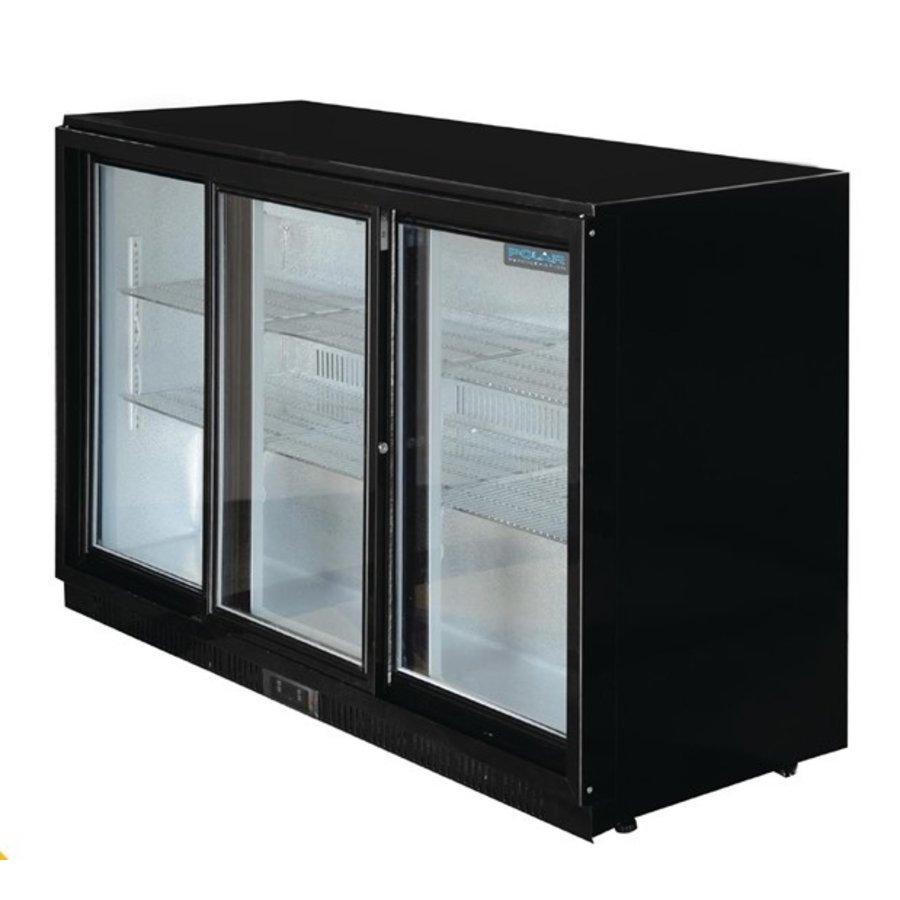 Polar G-Serie Niedriges Modell Barkühlung Drei Schiebetüren 320L - 85(H) x 135(B) x 52(T)cm