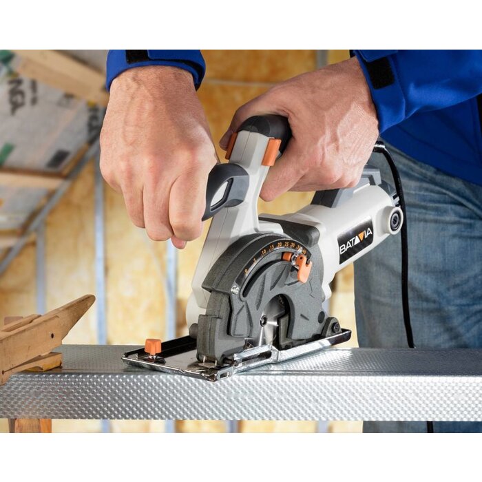 Batavia THOR multi-materiaal invalcirkelzaag 1000 watt incl. zaaggeleider