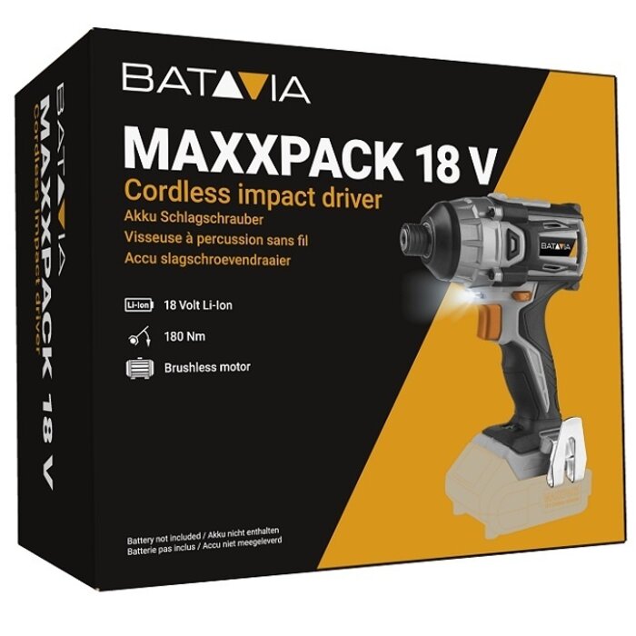 Batavia 18V Li-Ion accu Brushless slagschroevendraaier | Maxxpack Collection