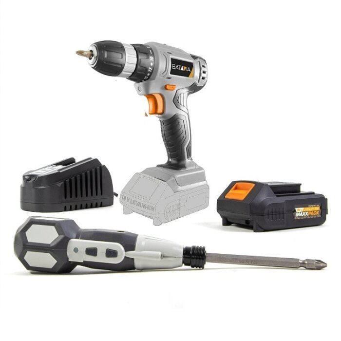 Accuboormachine + Accuschroevendraaier | Incl. accu en oplader Maxxpack