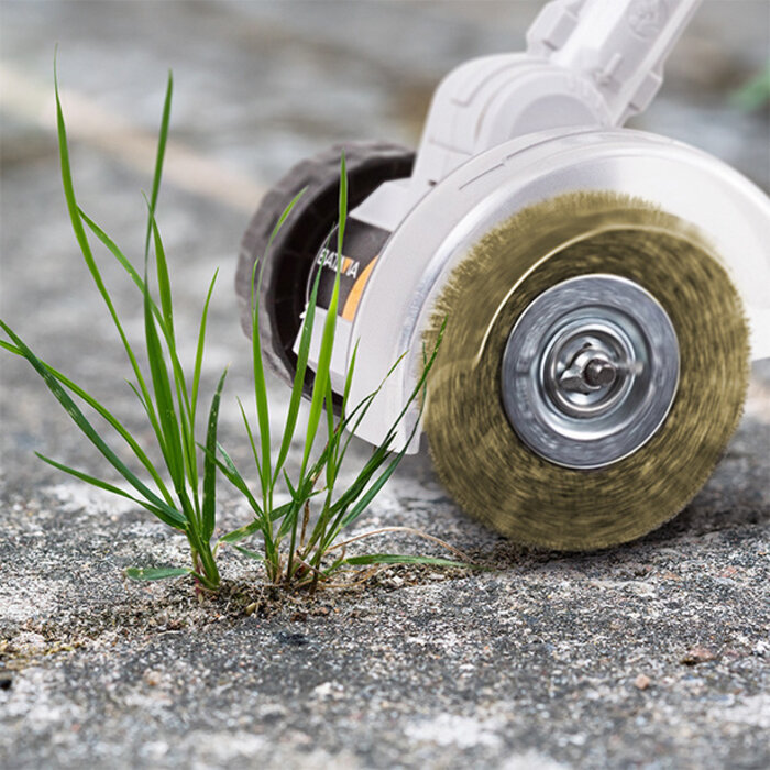 Batavia COMBIDEAL - 18 V Voegenborstel Onkruidborstel met 2.0 Ah accu en 2.4 Ah lader | Maxxpack | Draadloos