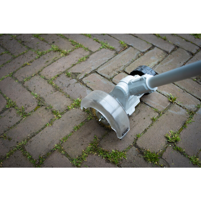 Batavia COMBIDEAL - 18 V Voegenborstel Onkruidborstel met 2.0 Ah accu en 2.4 Ah lader | Maxxpack | Draadloos