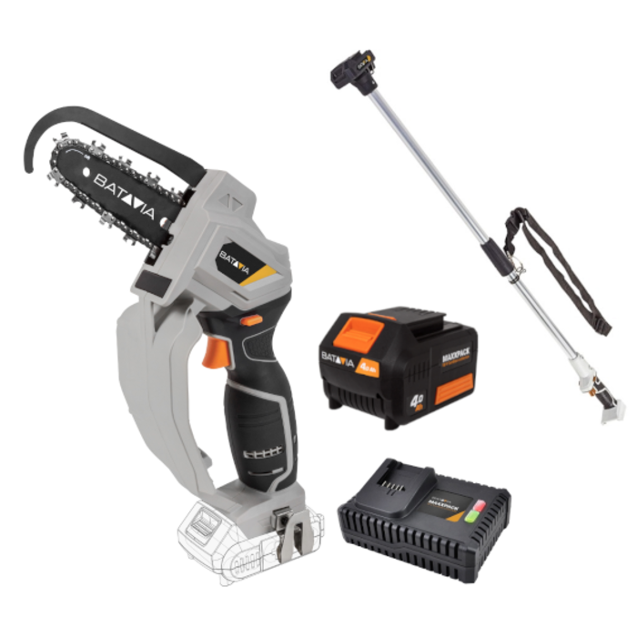 Batavia Batavia Nexxsaw Powerbundel XL Plus | compacte accukettingzaag | met accu, lader en verlengsteel