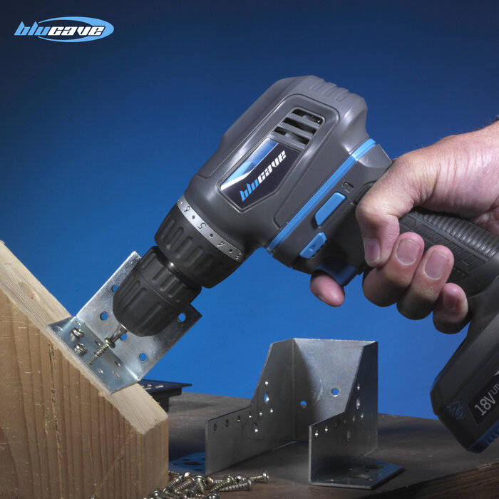 BluCave BLUCAVE 18V accuboormachine set inclusief snellader