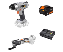 Batavia Vaderdag specials | Slagschroevendraaier + Multitool met 4.0 accu en snellader