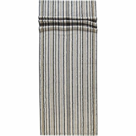 Cawö Lifestyle Streifen Saunahanddoek 7048 Kiezelsteen-37 70x180
