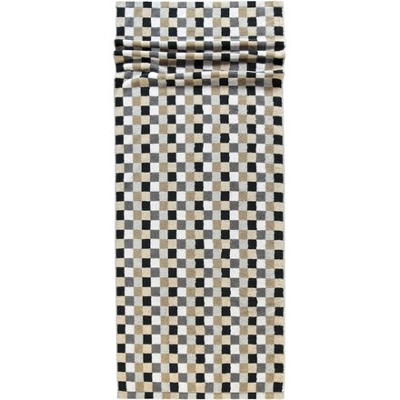 Cawö Lifestyle Karo Saunahanddoek 7047 Kiezelsteen-37 70x180