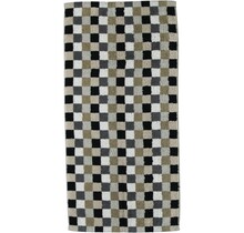 Cawö Lifestyle Karo Handdoek 7047 Kiezelsteen-37 50x100