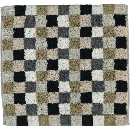 Cawö Lifestyle Karo Gezichtsdoekje 7047 Kiezelsteen-37 30x30