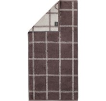 Cawö Two-Tone Grafik Handdoek  Pepper 50x100