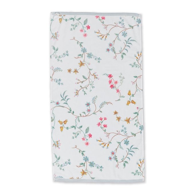 Pip Studio handdoek Les Fleurs White 55x100