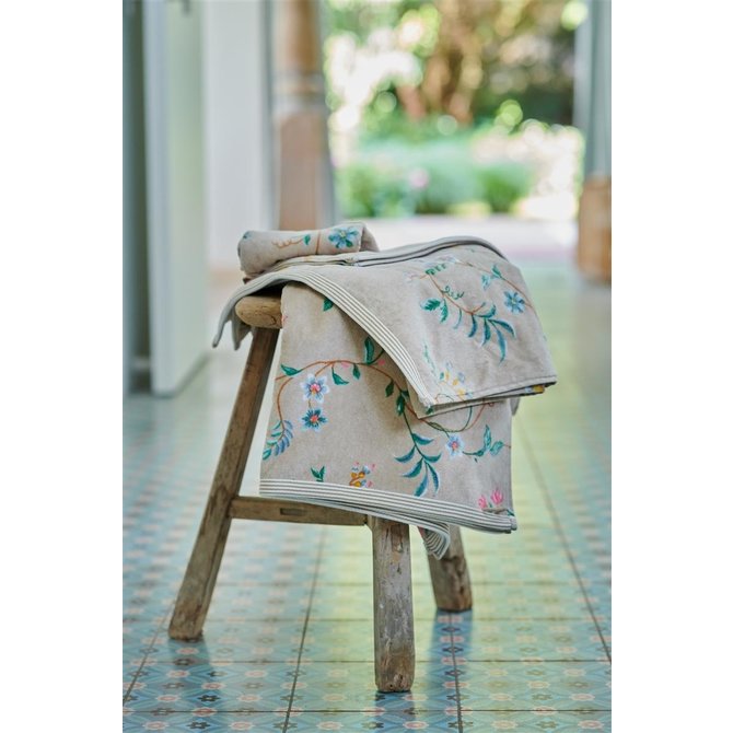 Pip Studio Douchelaken Les Fleurs Khaki 70x140