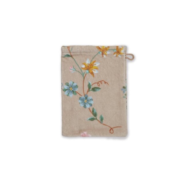 Pip Studio washand Les Fleurs Khaki 16x22 Pip Studio washand Les Fleurs Khaki 16x22