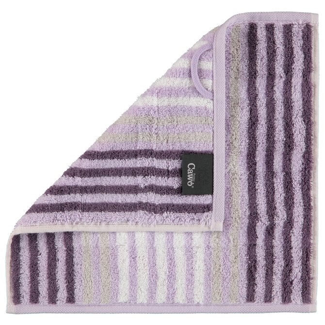 Cawö Noblesse Seasons Gezichtdoekje Streifen - lavendel - 30x30