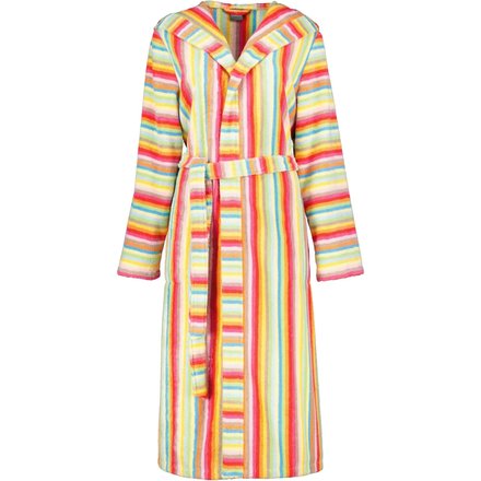 Cawo Dames Badjas 7081 Badstof met Capuchon Multi 38